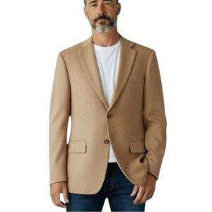 HASPEL 100% Camel Hair Sports Coat in Natural Tan Size 42R  -- QUIET LUXURY!!!!